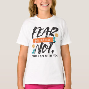 Camiseta Medo Não Bíblia Isaiah Verso Design Inspiracional