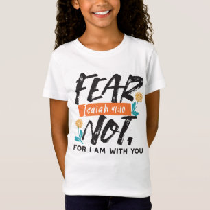 Camiseta Medo Não Bíblia Isaiah Verso Design Inspiracional