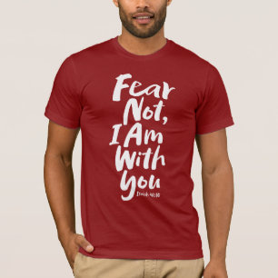 Camiseta MEDO NÃO, estou com você - Esperança religiosa Deu