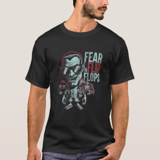 Camiseta Medo Vampiro Em Chinelos