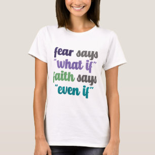 Camiseta Medo Versus Faith Cotação T-Shirt