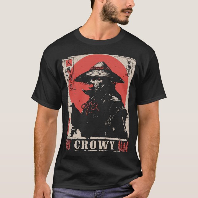 Camiseta medula com corvo | Folclore inspirado no Japão (Frente)