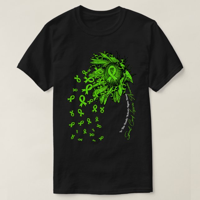 Camiseta Medula espinhal fere O girassol não se conscientiz (Frente do Design)