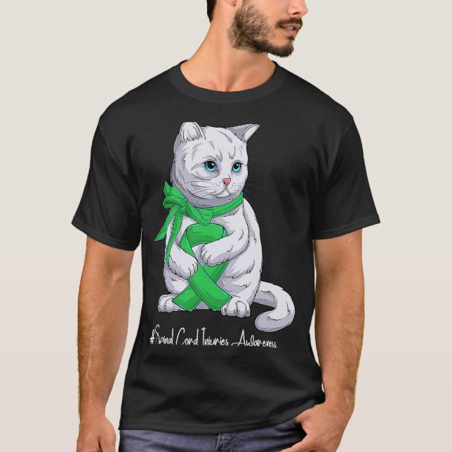 Camiseta Medula Espinhal Nacional fere consciência mês verd (Frente)