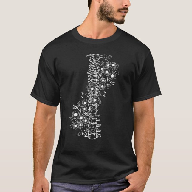 Camiseta Medula Floral Medula Espiral Espiral Humana Flor A (Frente)