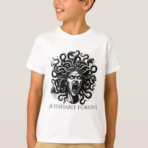 Camiseta Medusa Com Justa Fúria Mitologia Grega Feminismo
