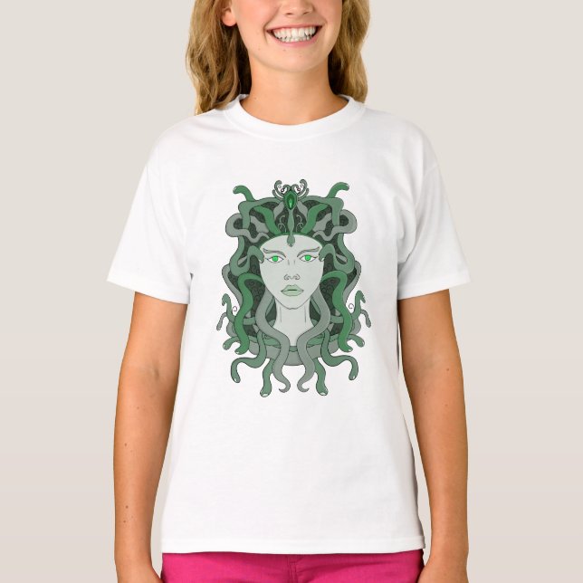 Camiseta Medusa Gorgo Cobra Gorgon Monstro Mitologia Grega (Frente)