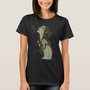 Camiseta Medusa Gorgon Cobra Cabeça de Mitologia Grega Anti
