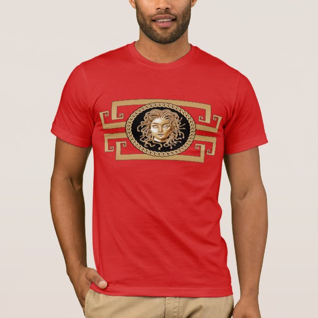 Camiseta Medusa Medallion Dourada T-Shirt (Frente)
