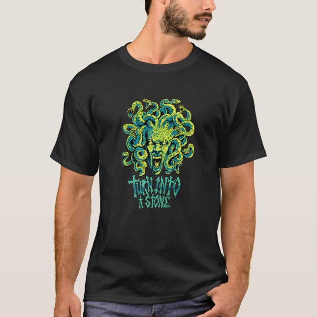 Camiseta Medusa Mitologia Grega Cabeça Cobra Monstro Invert (Frente)