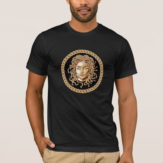 Camiseta Medusa Olhos DOURADOS (Frente)