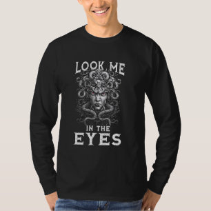 Camiseta medusa olhos verdeados mitologia grega antiga cobr
