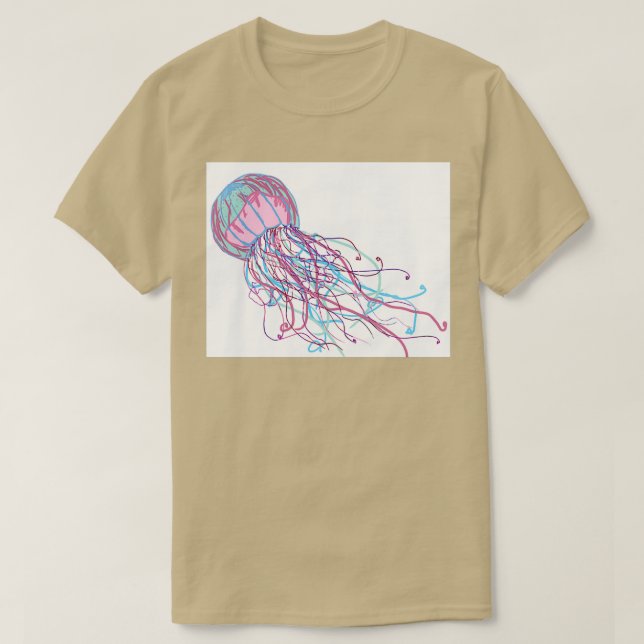 Camiseta medusa pastel (Frente do Design)