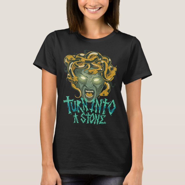 Camiseta Medusa Stone Antiguamente Mitologia Grega (Frente)