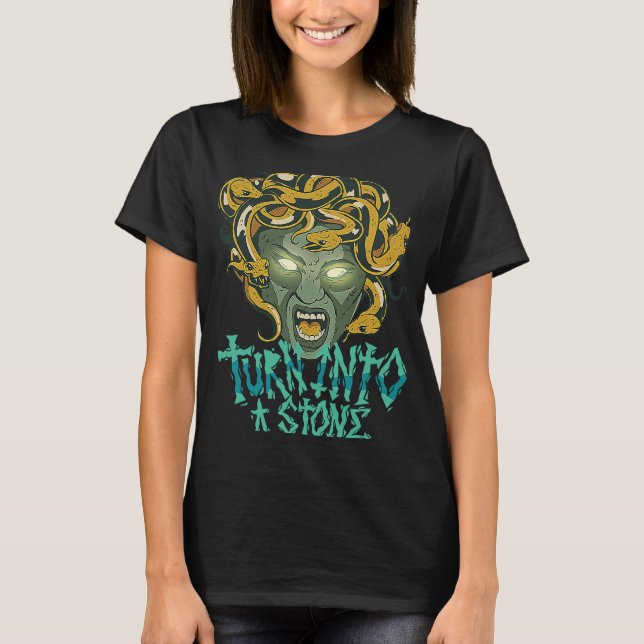 Camiseta Medusa Stone Antiguamente Mitologia Grega (Frente)