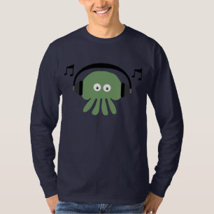 Camiseta Medusa verdes do DJ & notas musicais customizávei