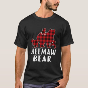 Camiseta Meemaw Bear 3 Cubs, Xadrez De Urso De Natal Paj
