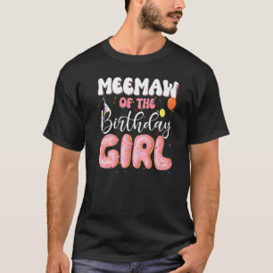 Camiseta Meemaw Da Rapariga De Aniversário Família De Nozes