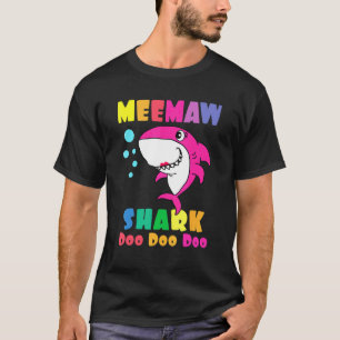 Camiseta Meemaw Shark Dia de as mães Para Mulheres Mãe