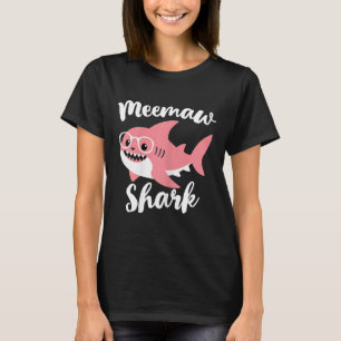 Camiseta Meemaw Shark Dia de as mães Vovó Engraçado Mee-maw