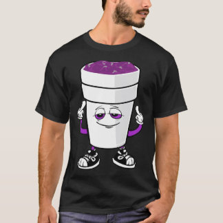 Camiseta Meens Codeine Double Cup Styrofoam Lean Purple Dra