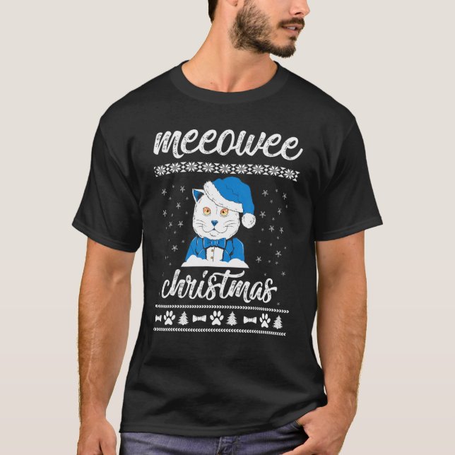 Camiseta Meeoweed Natal Ugly Sweater - Natal Engraçado (Frente)