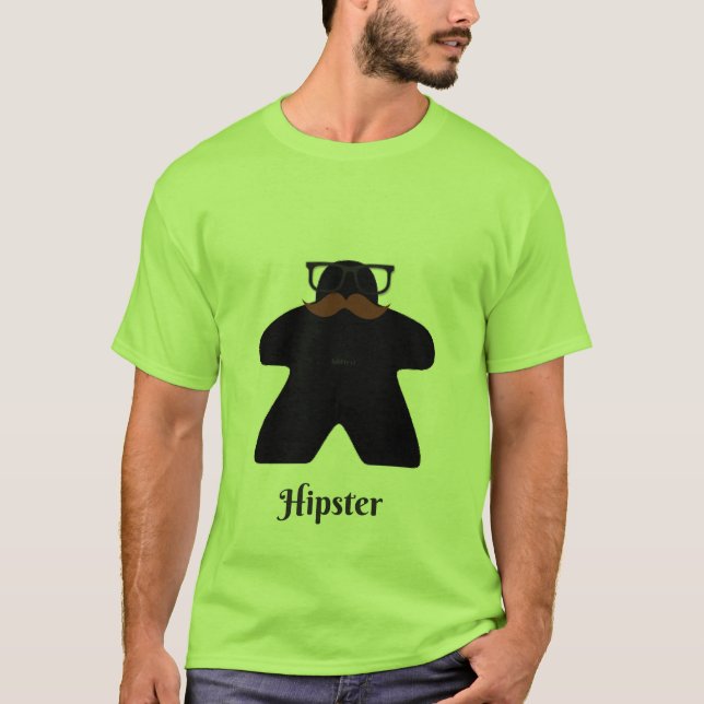 Camiseta Meeple do hipster (Frente)