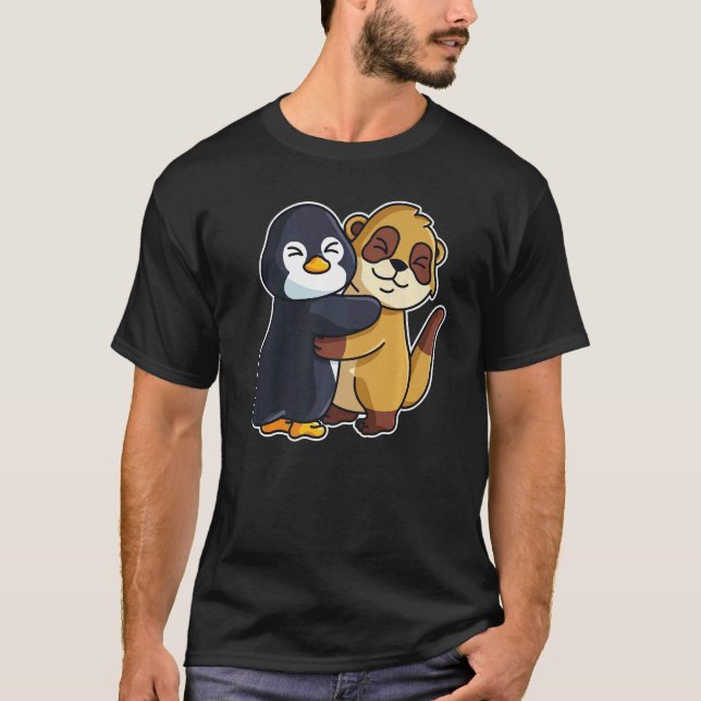 Camiseta Meerkat And Penguin Cute Animals For Women Animal  (Frente)