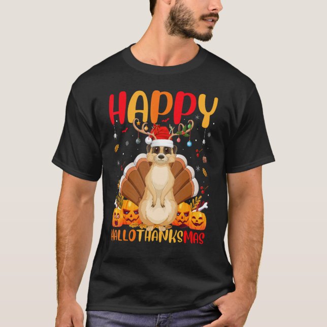 Camiseta Meerkat Animal Happy Meerkat Hellothanksmas (Frente)