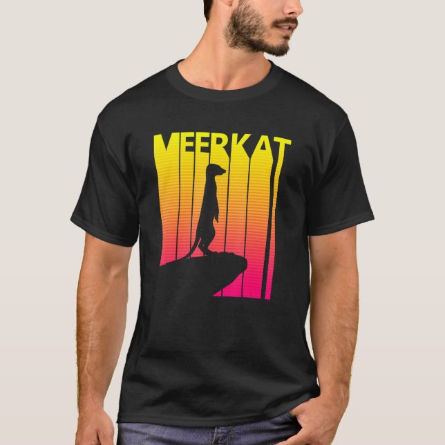 Camiseta Meerkat Animal Retro Costume (Frente)