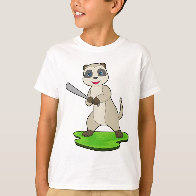 Camiseta Meerkat Baseball Baseball bat (Frente)