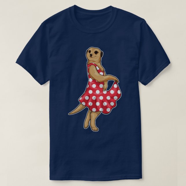 Camiseta Meerkat Bolinhas Dress (Frente do Design)