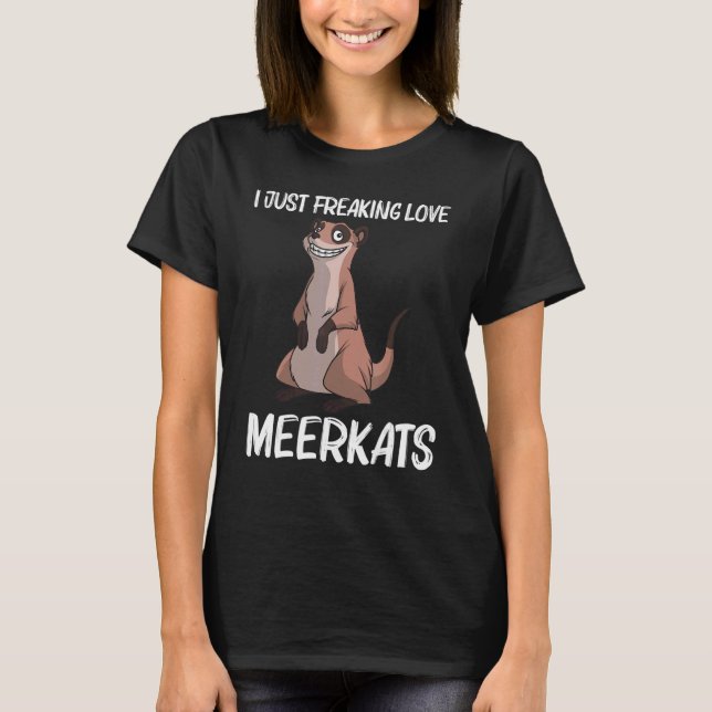 Camiseta Meerkat Bonito Para Homens Mulheres Meerkat Mongoo (Frente)