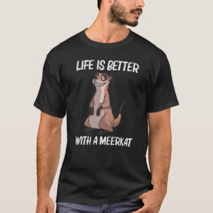 Camiseta Meerkat Bonito Para Homens Mulheres Meerkat Mongoo