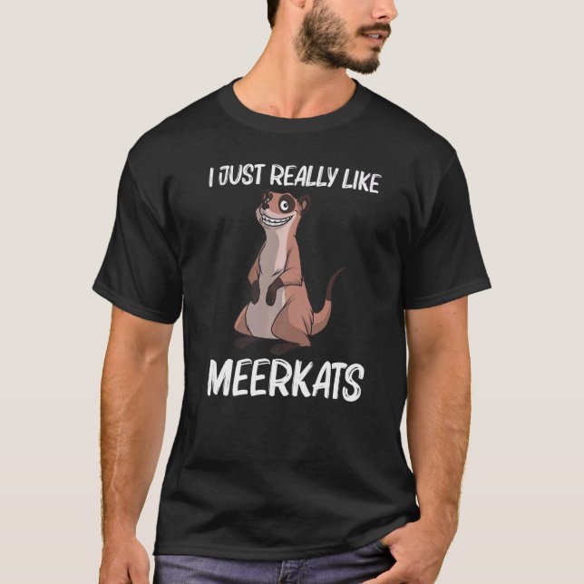 Camiseta Meerkat Bonito Para Homens Mulheres Meerkat Mongoo (Frente)