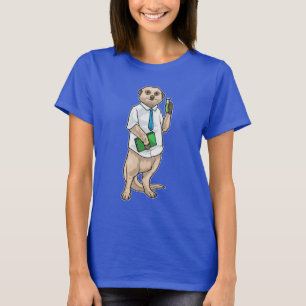 Camiseta Meerkat Chemistry Professor Tubo de ensaio