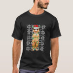Camiseta Meerkat Christmas Lights Reindeer Santa Hat Ugly X<br><div class="desc">Meerkat Christmas Lights Reindeer Santa Hat Ugly Xmas Tank Top</div>