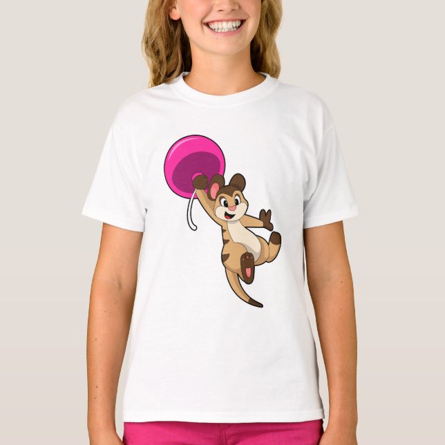 Camiseta Meerkat com Balão (Frente)