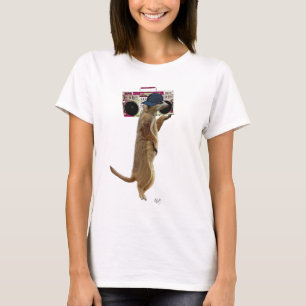 Camiseta Meerkat com Boom Box Ghetto Blaster 2
