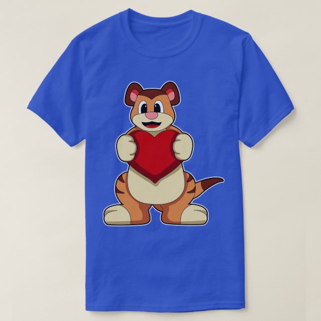Camiseta Meerkat com coração 2 (Frente do Design)