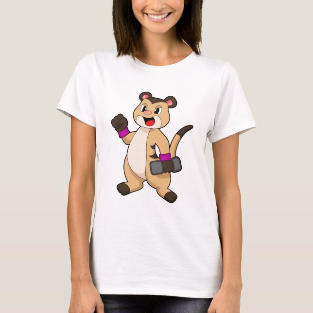 Camiseta Meerkat com Dumbbell (Frente)
