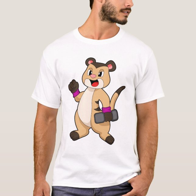 Camiseta Meerkat com Dumbbell (Frente)