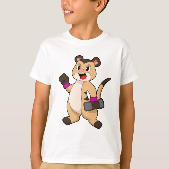 Camiseta Meerkat com Dumbbell (Frente)