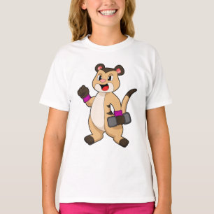 Camiseta Meerkat com Dumbbell