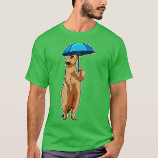Camiseta Meerkat com guarda-chuva