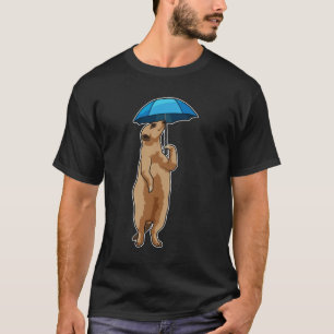 Camiseta Meerkat com guarda-chuva
