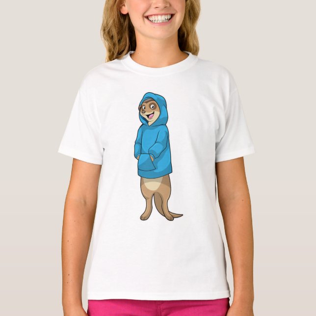 Camiseta Meerkat com Hoodie (Frente)