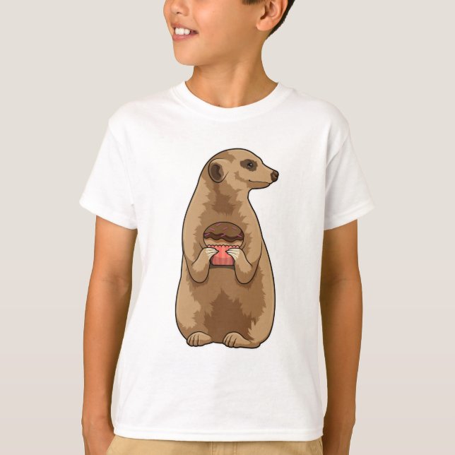 Camiseta Meerkat com Muffin (Frente)