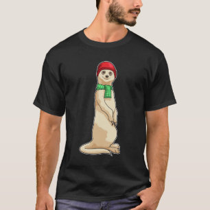 Camiseta Meerkat com o Chapéu e o Scarf