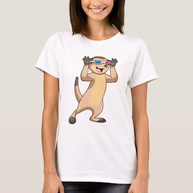 Camiseta Meerkat com óculos (Frente)